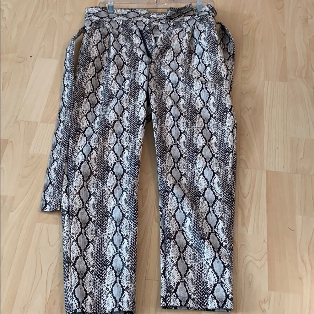 Luna B snakeskin pants